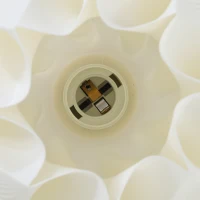 HOMCOM 3D-geprinte lamp met bloemblaadvormen, Kunststof, energie-efficiënt, Wit(m-9)