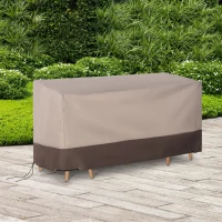 Outsunny Funda para Muebles de Jardín 600D Oxford Protecció contra el Polvo los Rayos UV Cubierta para Mobiliario Exterior 127x72x76 cm para Mesas Sillas Sofás Marrón(m-2)