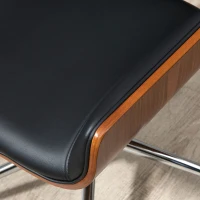 Vinsetto Chaise de bureau design vintage hauteur réglable pivotant 360° piètement chromé 53 x 60 x 86-96 cm gris(m-9)