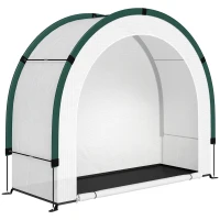 Outsunny Foldable Small Greenhouse, Portable Green House Mini Greenhouse with Zipper Door, PE Base, 200 x 80 x 164 cm, Green(m-1)