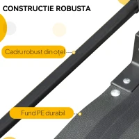 HOMCOM Remorcă pentru bicicletă de 70L cu 2 roți de 16", 2 reflectoare și steguleț, din oțel și PE, 125x64x53.5 cm, negru(m-7)
