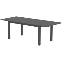 Outsunny Uitschuifbare Tuintafel Aluminium 160/220x90 cm Weerbestendig, Antislip Buffettafel Grijs(m-10)