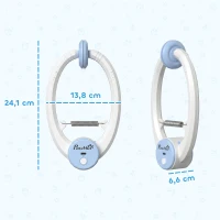 PawHut Interactief Kattenspeelgoed USB-Oplaadbaar Deurhangend Stuiterende Muis voor Katten, 24,1 x 13,8 x 6,6 cm Wit(m-3)