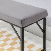 HOMCOM Bank met bekleding, schoenenbank, gangbank, incl. bekleding, donkergrijs+zwart(m-9)