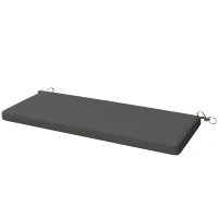 Outsunny Cojín para Banco de Jardín de 2 Plazas para Exterior con Funda Extraíble UPF 30+ Impermeable 110x46x6,5 cm Gris Oscuro(m-11)