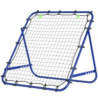 HOMCOM Adjustable Rebounder Net Kickback Target Goal for Teens Adults Training, Blue(m-14)