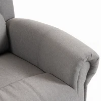HOMCOM Power-lift relaxfauteuil met vibratiemassage en warmte, USB-aansluiting, zijvakken en afstandsbedieningen, lichtgrijs(m-11)
