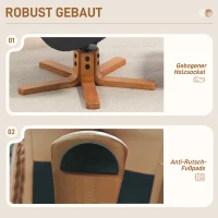 HOMCOM Relaxfauteuil met hocker, loungestoel met ligfunctie en schommelstand voor woonkamer of slaapkamer, kunstleer, zwart(m-7)