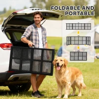 PawHut 191 x 50cm Dog Ramp for Car, Extra Long Pet Stairs with Non-Slip Surface, for Large Dogs, Black(m-7)
