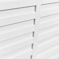 Outsunny Coffre de Jardin Malle de Rangement dim. 112L x 49l x 53H cm 2 roulettes polypropylène texturé Imitation Lattes de Bois Blanc Gris(m-7)