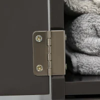 HOMCOM Tall Bathroom Cabinet, Freestanding Slim Bathroom Storage Cabinet with 2-Tier Open Shelf and 2 Drawers for Small Space, Narrow Cupboard Storage Unit, Brown(m-7)