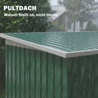 Outsunny Metalen gereedschapsschuur met fundering tuinhuisje gereedschapsschuur metalen tuinhuisje(m-7)