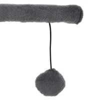 PawHut Plafondhoge krabpaal 225-255 cm, verstelbare kattenboom met 5 niveaus, 3 sisal krabpalen, hangmat en platformen(m-13)