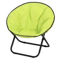 Outsunny Klapstoel, Opvouwbare Stoel, Campingstoel, Tuinstoel, Gepolsterde Stoel, Opvouwbaar, Metaal + Oxfordstof, 80 x 80 x 75 cm, Geel(m-10)