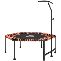 HOMCOM Fitnesstrampoline trampoline tuintrampoline voor yoga 121,92 x 121,92 x 138cm(m-1)