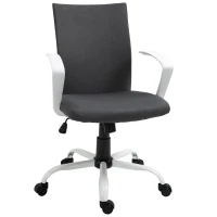 Vinsetto Sedia da Ufficio Ergonomica e Girevole con Altezza Regolabile, 61x61x89-99 cm, Grigio Scuro(m-1)