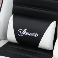 Vinsetto Sedia Gaming con Orecchie da Coniglio, Poggiapiedi, Cuscini, Reclinabile e Altezza Regolabile, Nero(m-9)