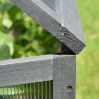 Outsunny Mini Kweekhuis, Klein Kweekhuis voor de Tuin, met PC-platen, Goede Lichtdoorlatendheid, 100L x 65B x 40H cm(m-8)