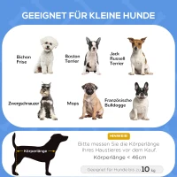 PawHut Opvouwbaar hondenbed, robuust & comfortabel, tot 10kg, 71x58x20cm, Grijs(m-4)