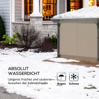 Outsunny Paviljoen Regenhoes, Tuinpaviljoen Bescherming, windvast, waterdicht, Plastic Zeil, 300L x 300B x 80H cm(m-4)