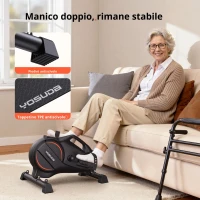 Pedaliera, LCD-Display, salvaspazio, telaio in metallo, 50x45x33 cm, Nero(m-8)