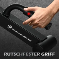 De SPORTNOW Barbell Lifter 50 x 12 x 33 cm Zwart met Antislip Handvat - Ideaal voor Deadliften(m-7)