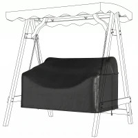Outsunny 2-zits tuinbankhoes, waterdichte beschermhoes, winddicht en UV-bestendig, 420D Oxford-stof(m-10)