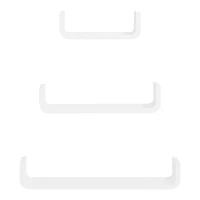 HOMCOM Lot de 3 étagères murales flottantes design contemporain courbé kit fixation inclus MDF blanc(m-11)