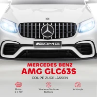 HOMCOM Kindervoertuig afstandsbediening elektrische auto Mercedes-Benz MP3 3-8 jaar 2 kleuren(m-4)
