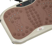 HOMCOM Vibration Plate Exercise Machine, Quiet Vibrating Plate for Weight Loss and Lymphatic Drainage with Resistance Bands, Remote Control, 99 Speed Levels(m-8)
