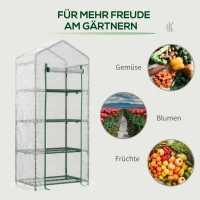 Outsunny Kas met Planken, Weerbestendig, Oprolbare Deur, 70 cm x 50 cm x 160 cm, Wit + Zwart(m-7)