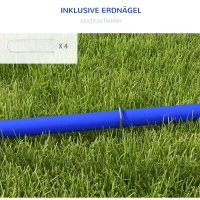 PawHut Agility-Set voor Honden, Hondentraining, 4 Bogen, voor Beginners, met Draagtas, Blauw+Geel, 88 x 64 x 95cm(m-5)