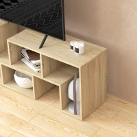 HOMCOM Three-Block Modular TV Stand - Grey Wood-Effect(m-9)