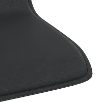 HOMCOM 360° draaibare barkruk met zilverkleurig stalen frame, in hoogte verstelbaar, met voetensteun, zwart(m-10)