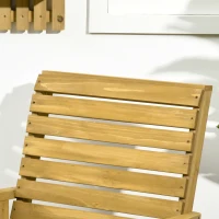 Outsunny tuinstoel, schommelfunctie, brede zitting en rugleuning, natuurlijk hout, 64 x 86 x 85 cm(m-9)