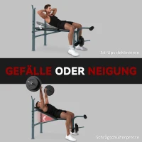 HOMCOM Multitrainingsbank halterbank inclinebank gym fitness fitnessapparaat(m-5)