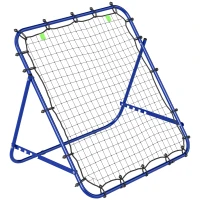 HOMCOM Adjustable Rebounder Net Kickback Target Goal for Teens Adults Training, Blue(m-1)