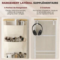 HOMCOM Commode 8 Tiroirs en Tissu, Meuble de Rangement avec 4 Poches, 2 Crochets, Structure en Acier, 80 x 30 x 94,5 cm, Beige(m-5)