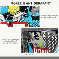 SPORTNOW Plyo Box 3 Înălțimi, Cutie Salt Antiderapantă pentru Casă și Sală de Sport, 76x61x51cm, Multicolor(m-5)