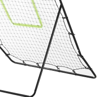HOMCOM Baseball Terugspeelnet, Weerbestendig, Metalen Frame, Groene Trefferszone, 174H x 123B x 90D cm(m-12)
