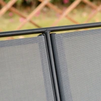 Outsunny Columpio de Jardín Exterior de 2 Plazas Techo Ajustable y Marco de Acero Asientos Textilene 140x118x162 cm Gris Oscuro(m-9)