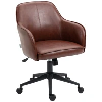 Vinsetto Bureaustoel, in hoogte verstelbaar, draaifunctie, 58,5 cm x 62 cm x 91 cm, Bruin(m-10)