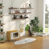 PawHut Puppy Playpen, Omheining voor vrije beweging met 8 panelen, Opvouwbare hondenren, Puppy-uitloop met vergrendelingshulp voor honden, Staal, 90 cm hoogte, Wit(m-8)