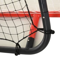 HOMCOM 3-In-1 Football Goal Net, Basketball Hoop, Rebounder Target Netting Teens Adult Practice Play Sports Fun(m-8)