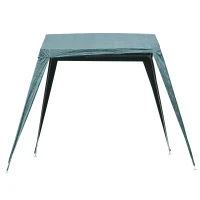 Outsunny Carpa Desmontable Carpa Pabellón de Jardín de Tubo de Acero Carpa Plegable para Camping 330x240x215 cm Pérgola de Color Verde(m-9)