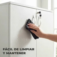 Vinsetto Archivador de Oficina con 2 Puertas Cerradura Estantes para Sala de Estar Estudio 80x40x80 cm Blanco(m-6)