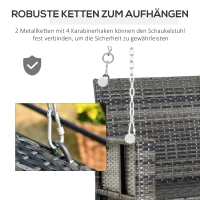 Outsunny hangbank 2-zits 127 cm x 57,5 cm x 60 cm(m-5)
