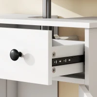 HOMCOM Moderne vrijstaande wastafelonderkast met soft-close scharnieren, lade en 2 deuren, wit(m-11)