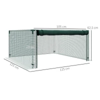 Outsunny 1,25 x 1,25 m Tuinnet, Plantenbeschermingstent met Ritssluiting, Insectenwerend Net, Staal, Groen(m-3)