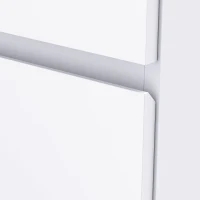 HOMCOM Witte Ladekast, Hoogglans, 4 Lades, 55 cm x 33 cm x 80 cm(m-9)